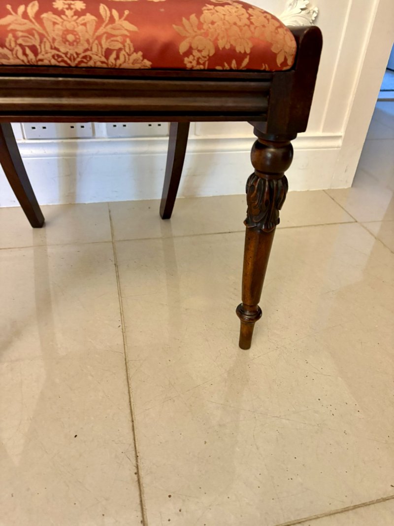 Antique Set of Six Quality Regency Carved Rosewood Dining Chairs